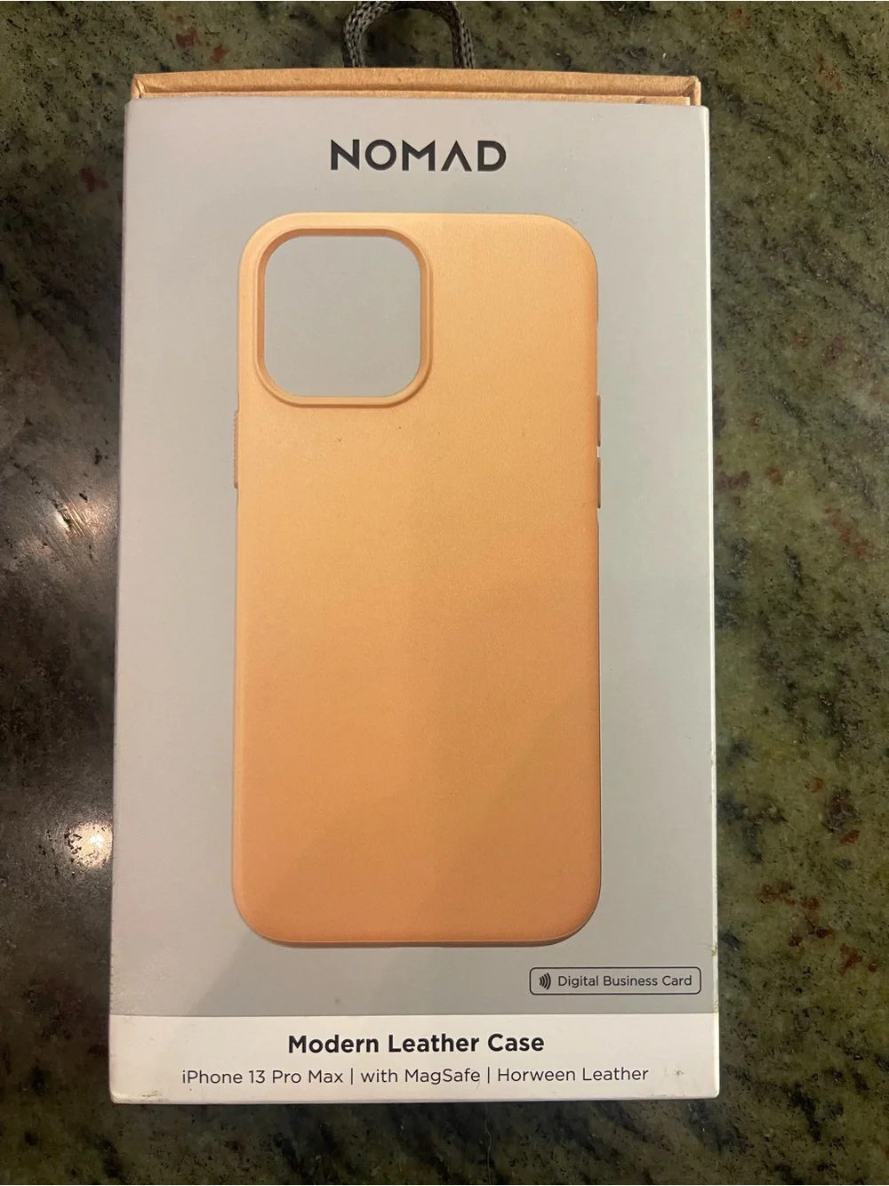 Nomad Peach Leather iPhone Case - MagSafe Compatible